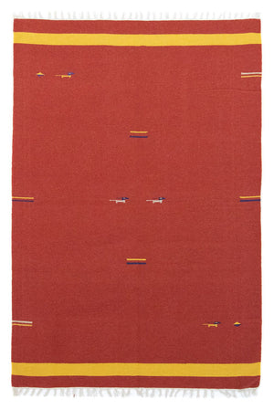 Kelim-tæppe - Trendy - 200 x 140 cm - rød