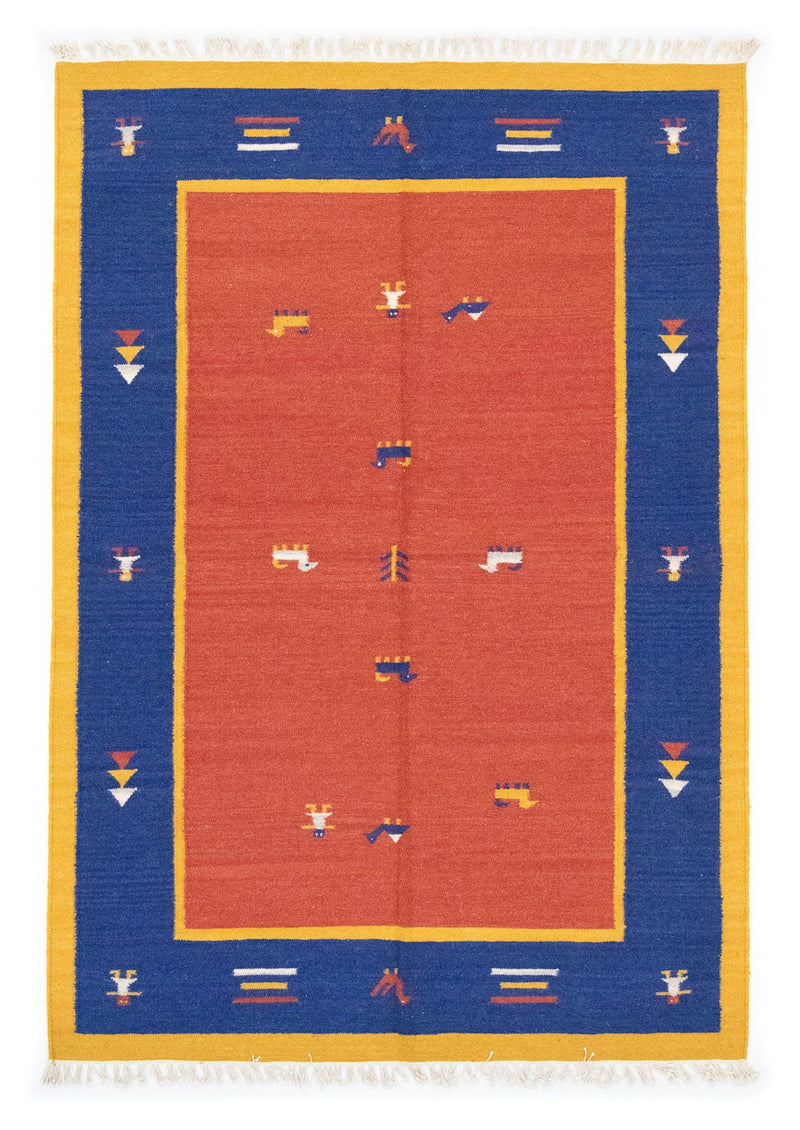 Kelim-tæppe - Trendy - 200 x 140 cm - orange