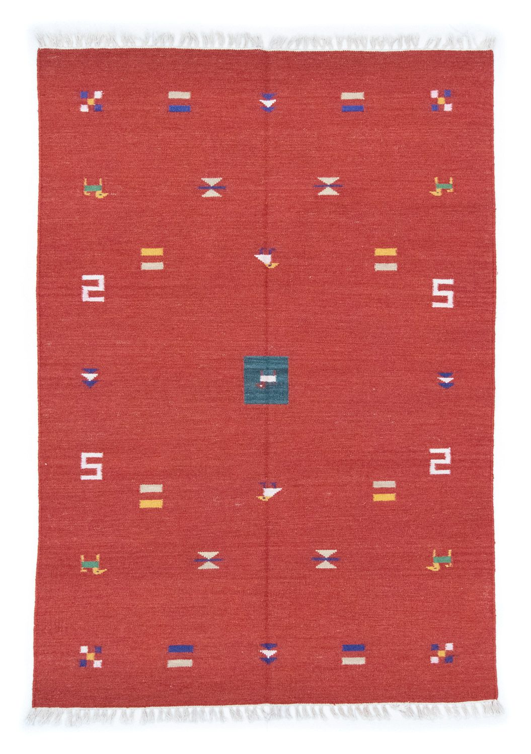 Kelim-tæppe - Trendy - 200 x 140 cm - rød