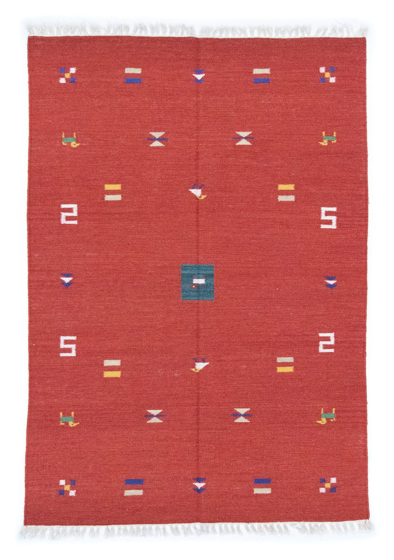 Kelim-tæppe - Trendy - 200 x 140 cm - rød