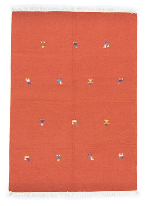 Kelim-tæppe - Trendy - 200 x 140 cm - orange