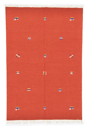 Kelim-tæppe - Trendy - 200 x 140 cm - orange