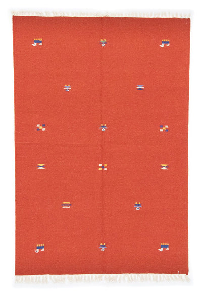 Moderne kilim Tæppe 140x200cm - Uldtæppe