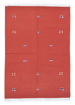 Kelim-tæppe - Trendy - 200 x 140 cm - rød