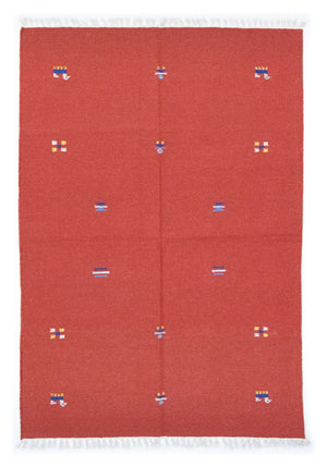Kelim-tæppe - Trendy - 200 x 140 cm - rød