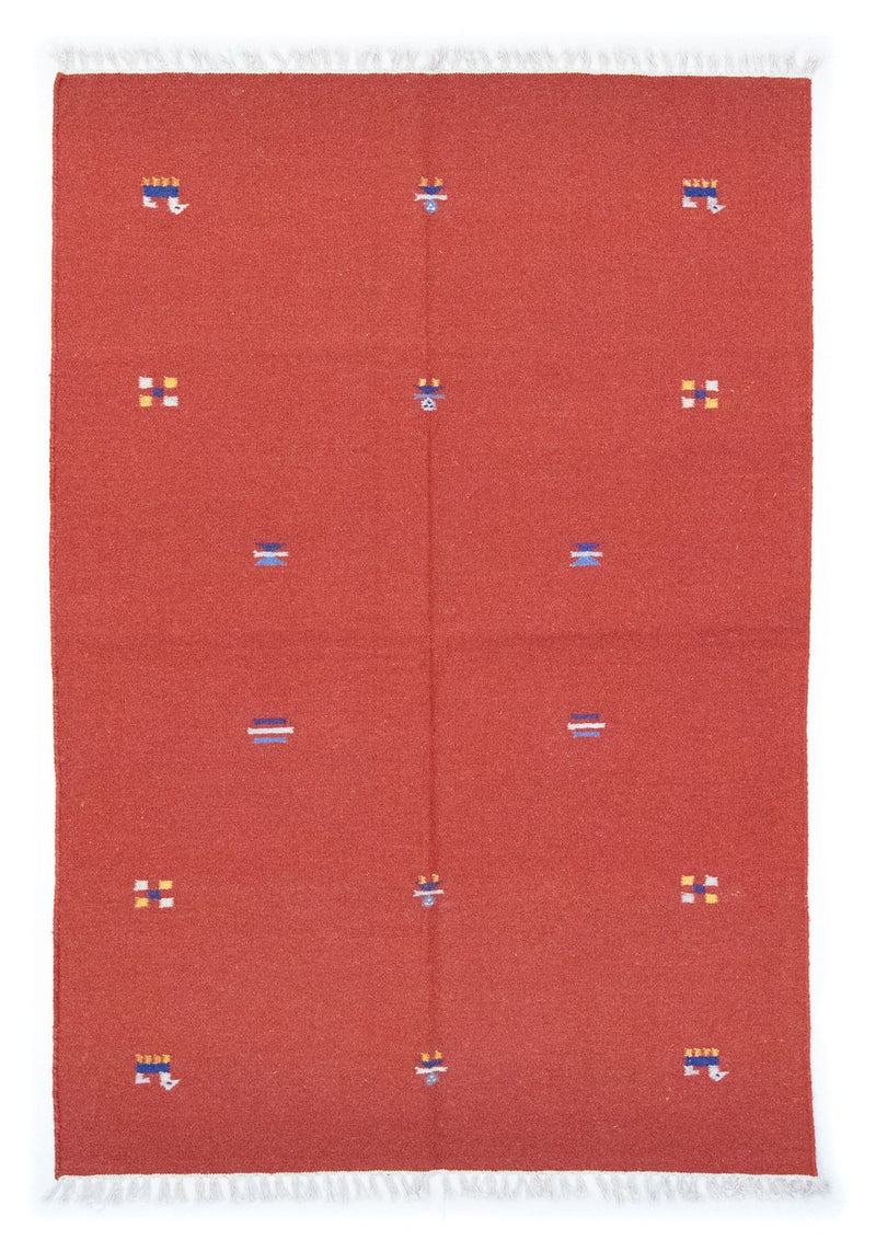 Kelim-tæppe - Trendy - 200 x 140 cm - rød