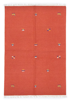 Kelim-tæppe - Trendy - 200 x 140 cm - orange