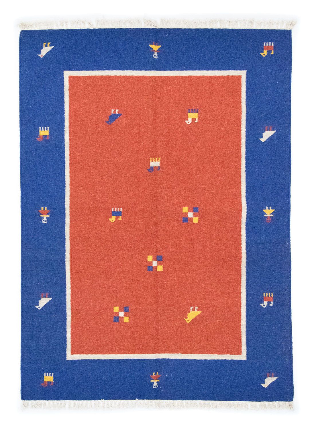 Kelim-tæppe - Trendy - 200 x 140 cm - orange