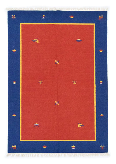 Moderne kilim Tæppe 140x200cm - Uldtæppe