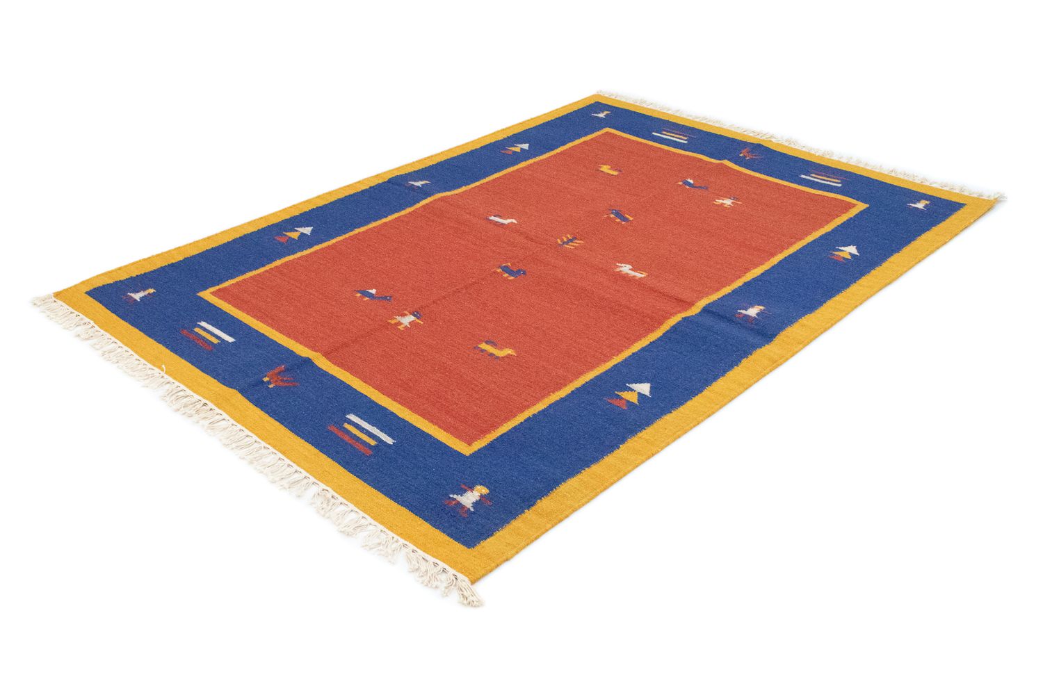 Kelim-tæppe - Trendy - 200 x 140 cm - orange