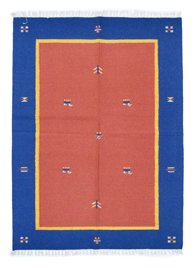 Moderne kilim Tæppe 140x200cm - Uldtæppe