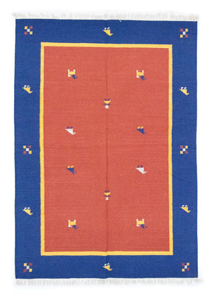 Kelim-tæppe - Trendy - 200 x 140 cm - orange