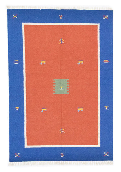 Moderne kilim Tæppe 140x200cm - Uldtæppe