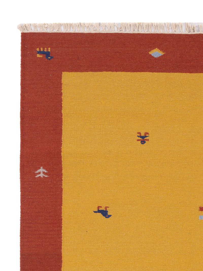 Kelim Teppich - Trendy - 240 x 170 cm - senfgelb