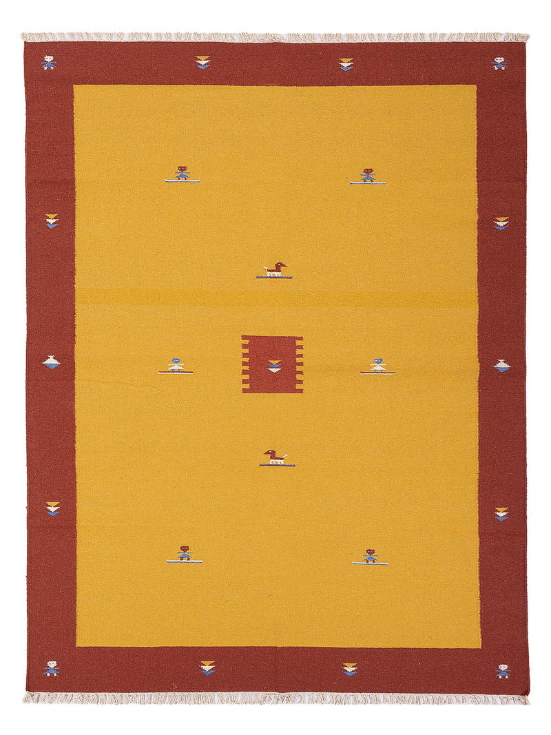 Moderne kilim Tæppe - Uldtæppe