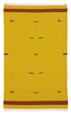 Kelim-tæppe - Trendy - 180 x 120 cm - gul