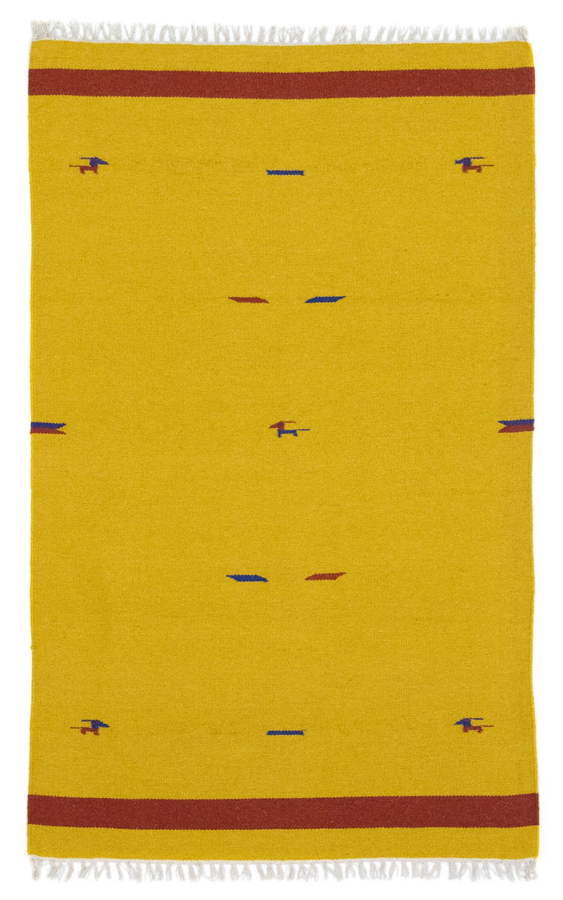 Kelim-tæppe - Trendy - 180 x 120 cm - gul