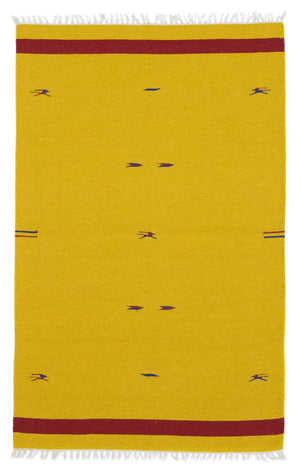 Kelim-tæppe - Trendy - 180 x 120 cm - gul