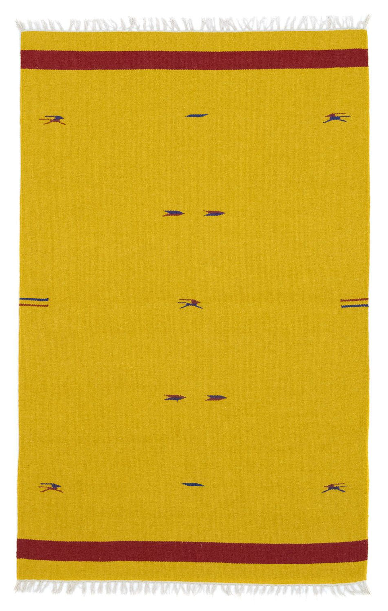 Kelim-tæppe - Trendy - 180 x 120 cm - gul