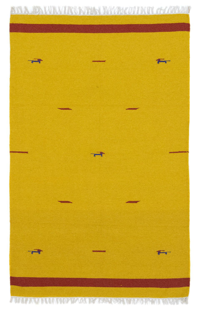 Kelim-tæppe - Trendy - 180 x 120 cm - gul