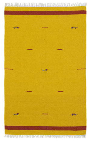 Kelim-tæppe - Trendy - 180 x 120 cm - gul
