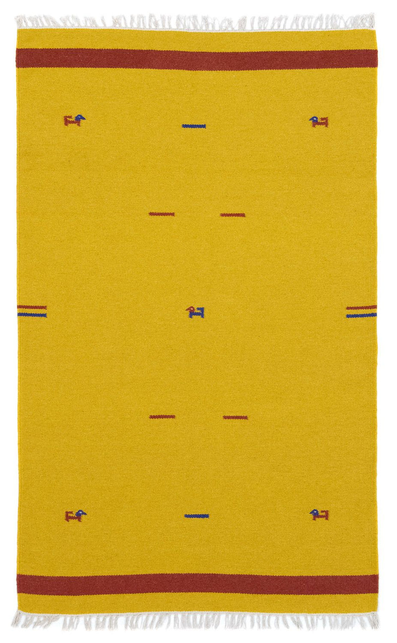 Kelim-tæppe - Trendy - 180 x 120 cm - gul