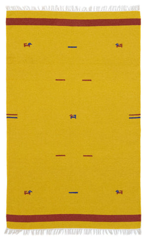 Kelim-tæppe - Trendy - 180 x 120 cm - gul