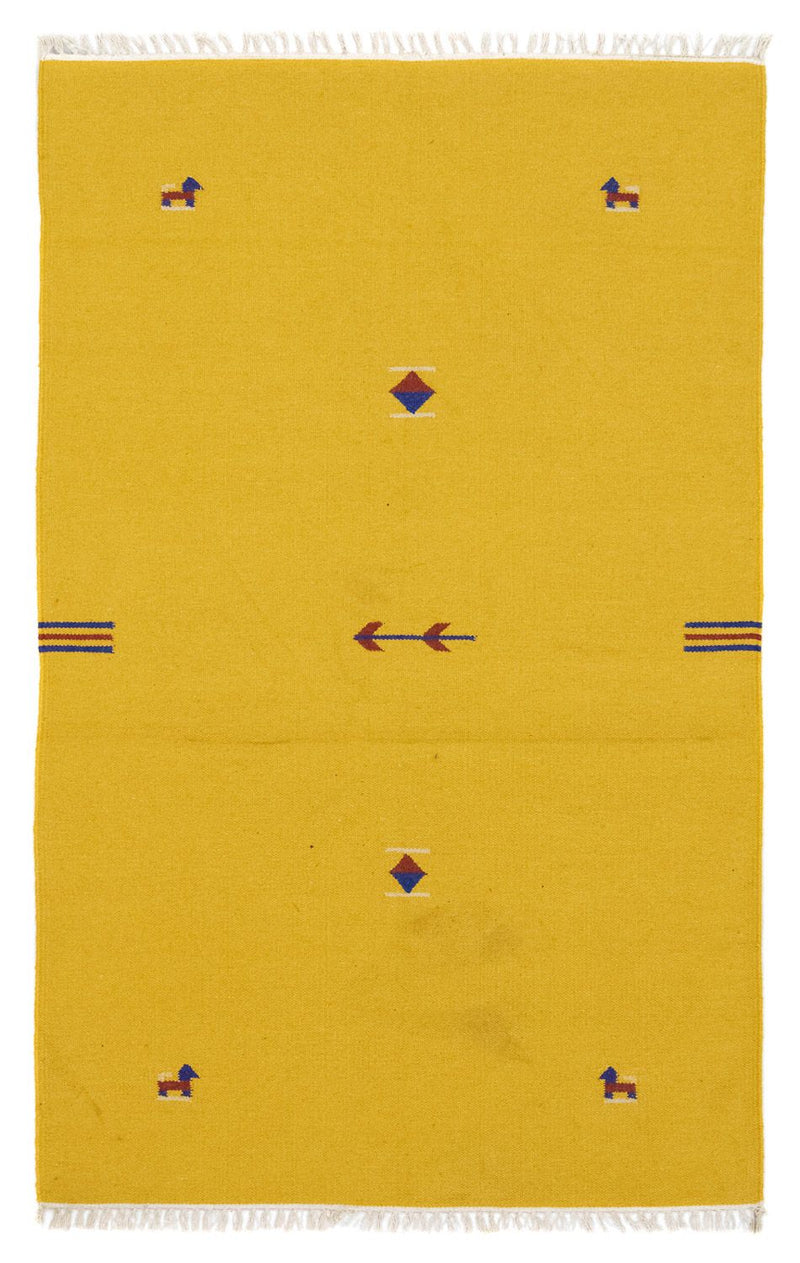 Kelim-tæppe - Trendy - 180 x 120 cm - gul
