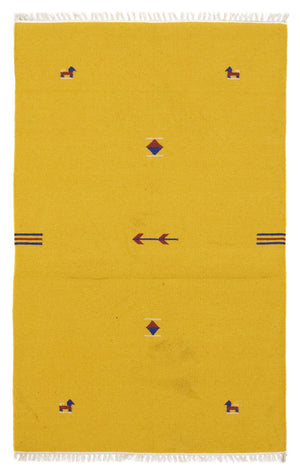 Kelim-tæppe - Trendy - 180 x 120 cm - gul