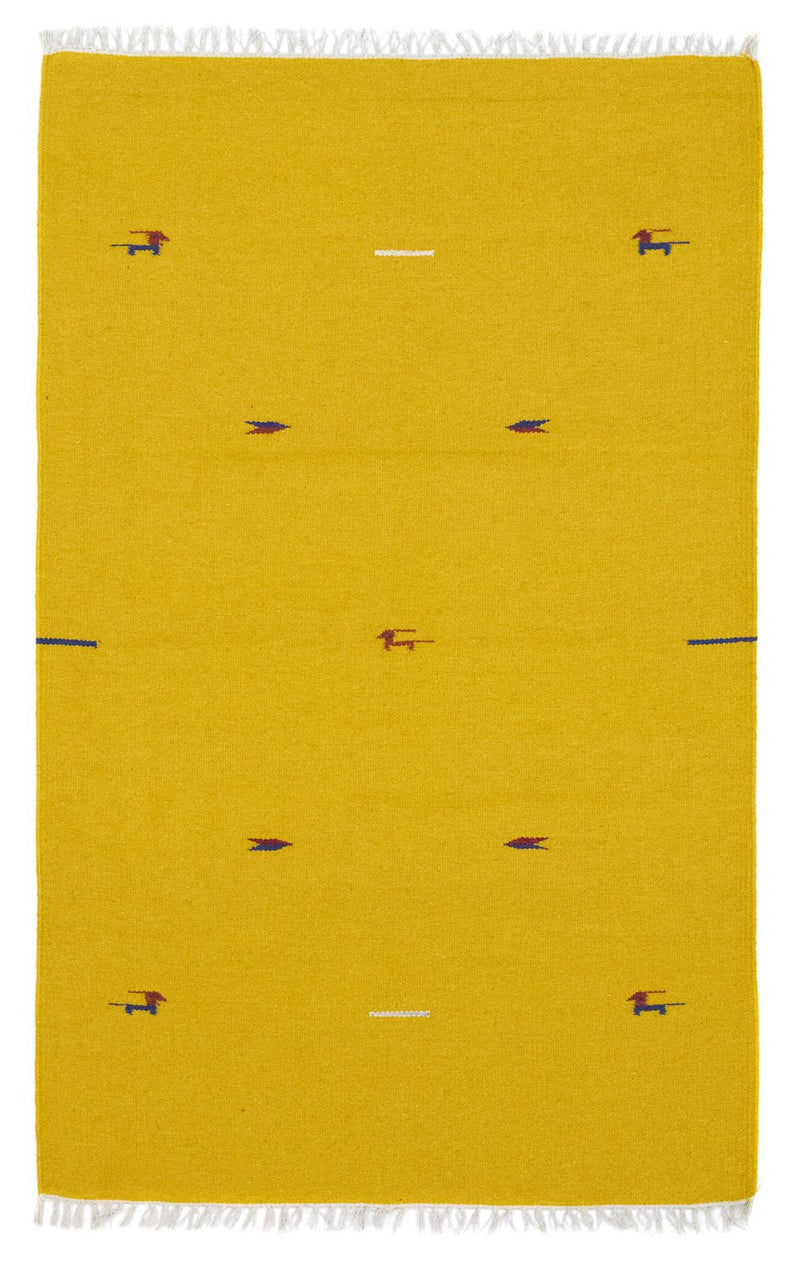 Kelim-tæppe - Trendy - 180 x 120 cm - gul