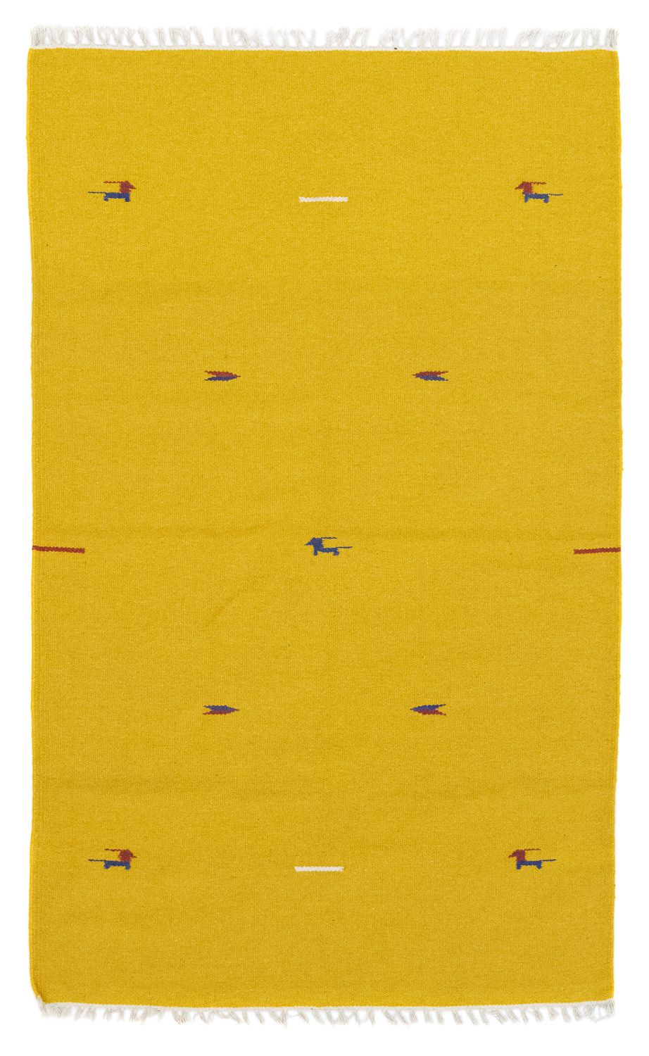 Kelim-tæppe - Trendy - 180 x 120 cm - gul
