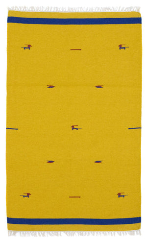 Kelim-tæppe - Trendy - 180 x 120 cm - gul