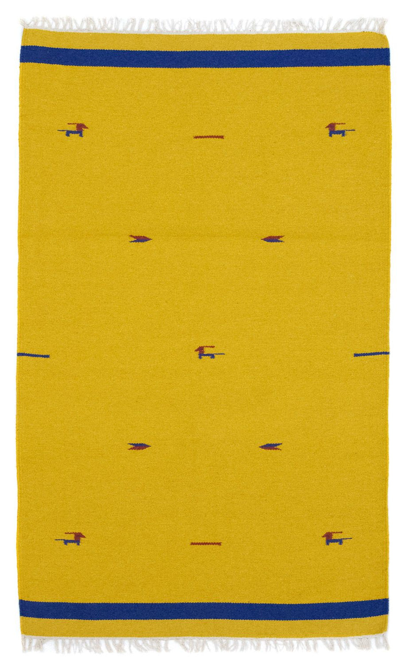 Kelim-tæppe - Trendy - 180 x 120 cm - gul
