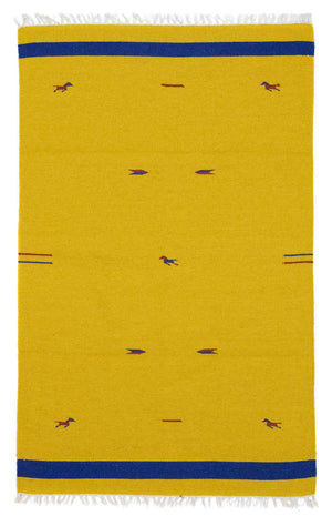 Kelim-tæppe - Trendy - 180 x 120 cm - gul