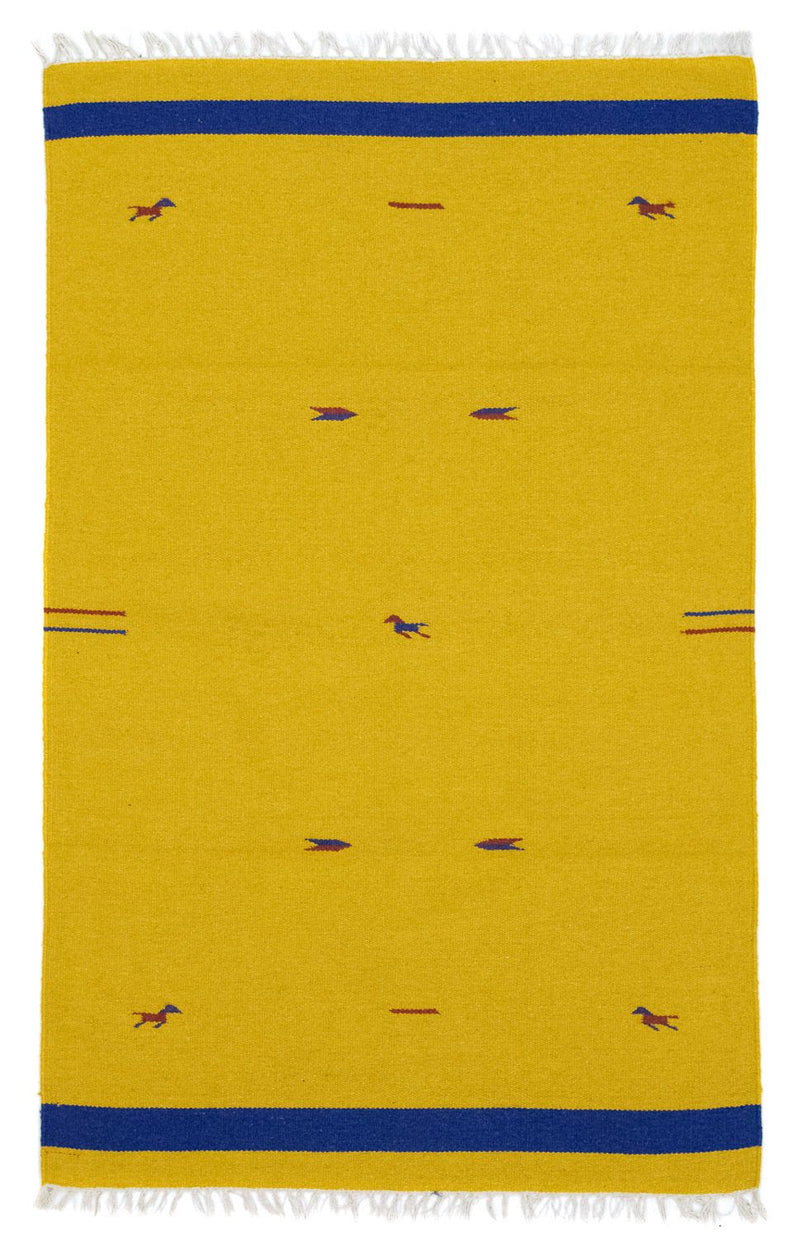 Kelim-tæppe - Trendy - 180 x 120 cm - gul