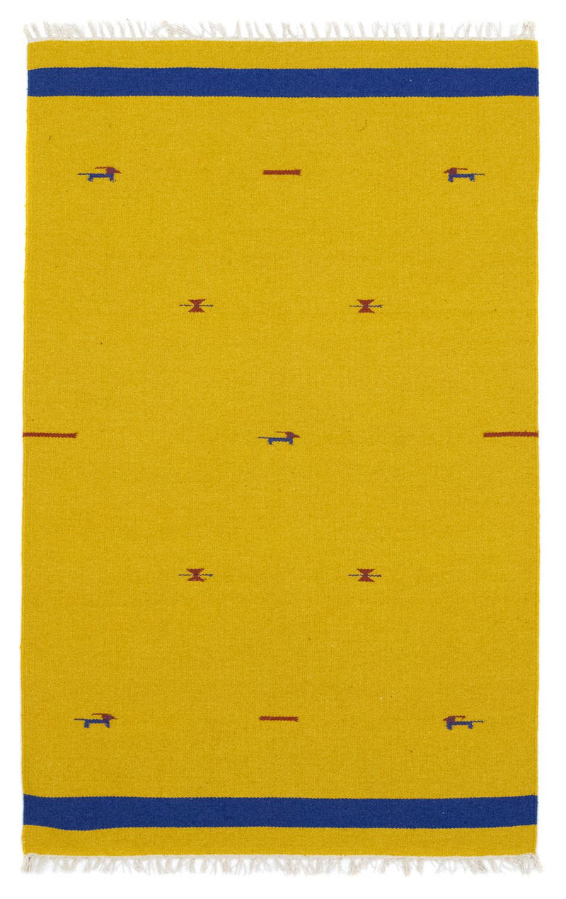 Kelim-tæppe - Trendy - 180 x 120 cm - gul