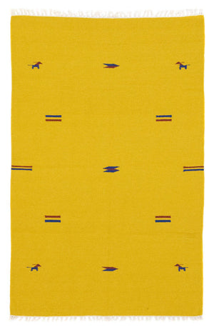 Kelim-tæppe - Trendy - 180 x 120 cm - gul