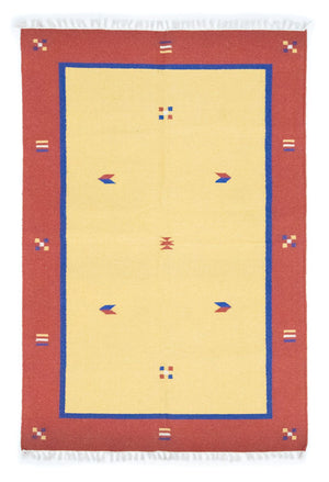 Kelim-tæppe - Trendy - 200 x 140 cm - gul
