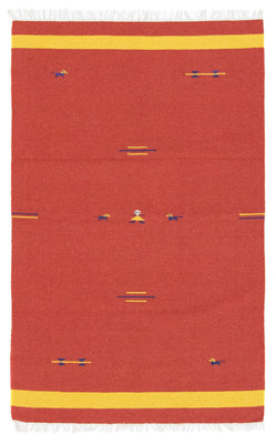 Kelim-tæppe - Trendy - 180 x 120 cm - rød