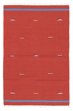 Kelim-tæppe - Trendy - 180 x 120 cm - rød