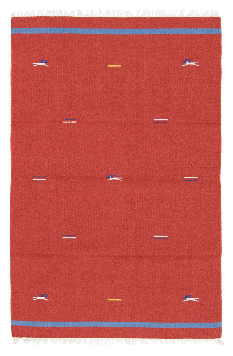 Kelim-tæppe - Trendy - 180 x 120 cm - rød