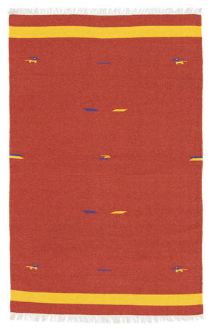 Kelim-tæppe - Trendy - 180 x 120 cm - rød