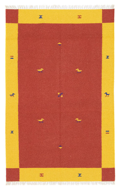 Moderne kilim Tæppe 120x180cm - Uldtæppe