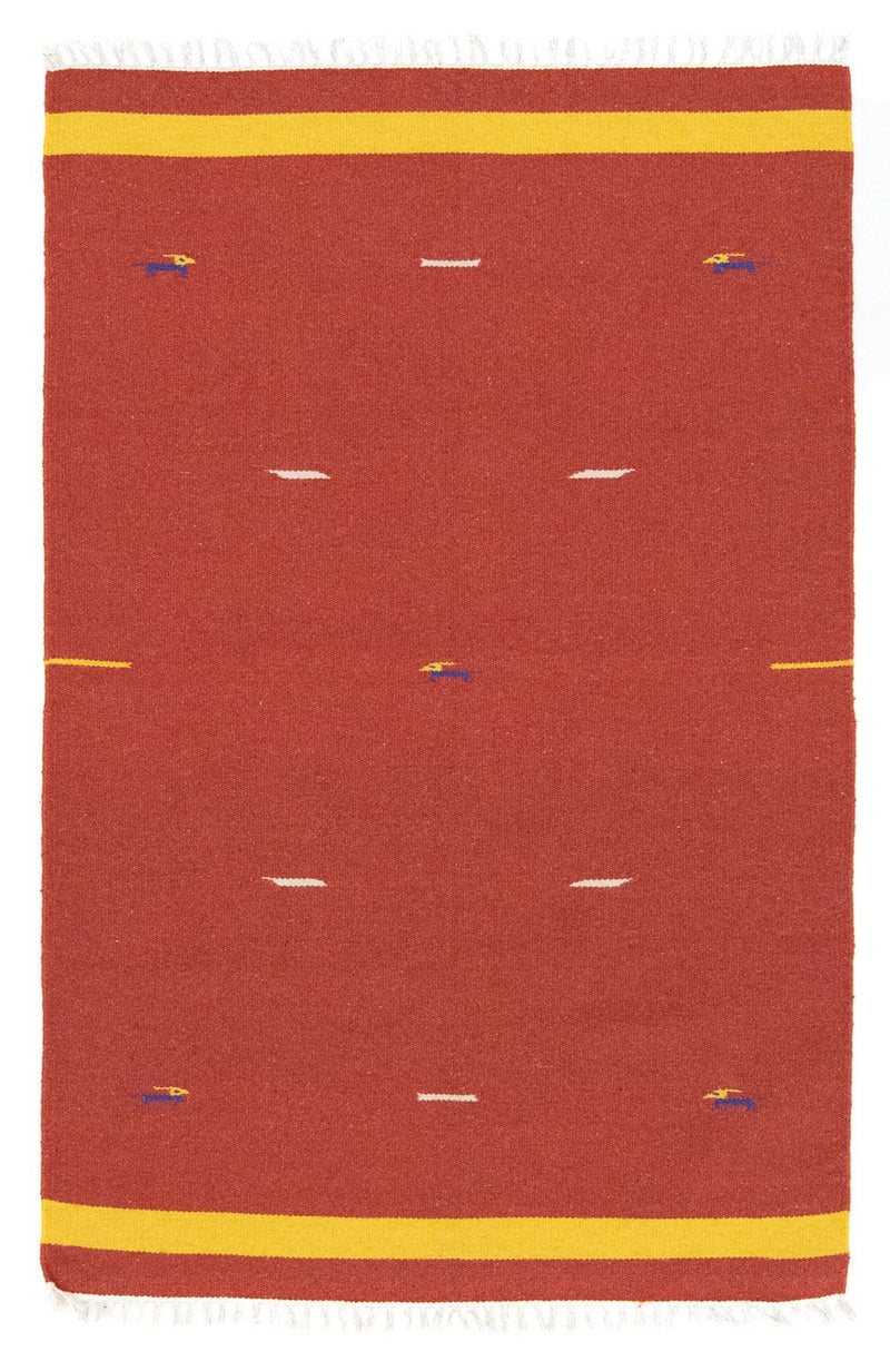Kelim-tæppe - Trendy - 180 x 120 cm - rød