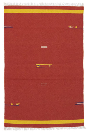 Kelim-tæppe - Trendy - 180 x 120 cm - rød