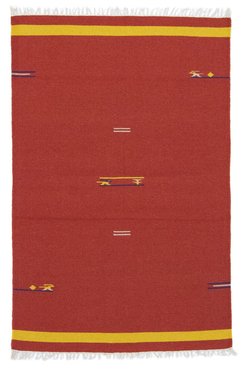 Kelim-tæppe - Trendy - 180 x 120 cm - rød
