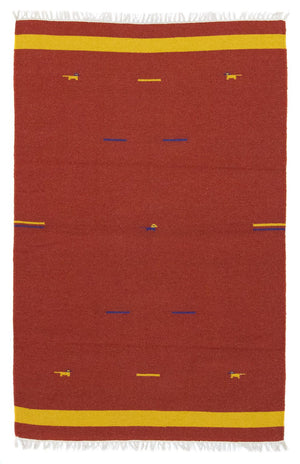 Kelim-tæppe - Trendy - 180 x 120 cm - rød