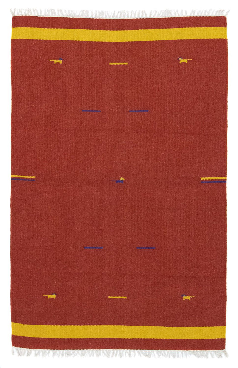Kelim-tæppe - Trendy - 180 x 120 cm - rød