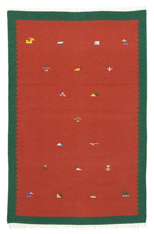 Kelim-tæppe - Trendy - 180 x 120 cm - rød