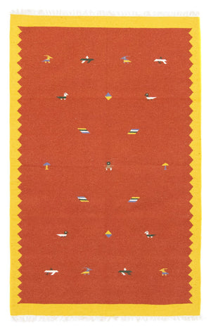 Kelim-tæppe - Trendy - 180 x 120 cm - orange